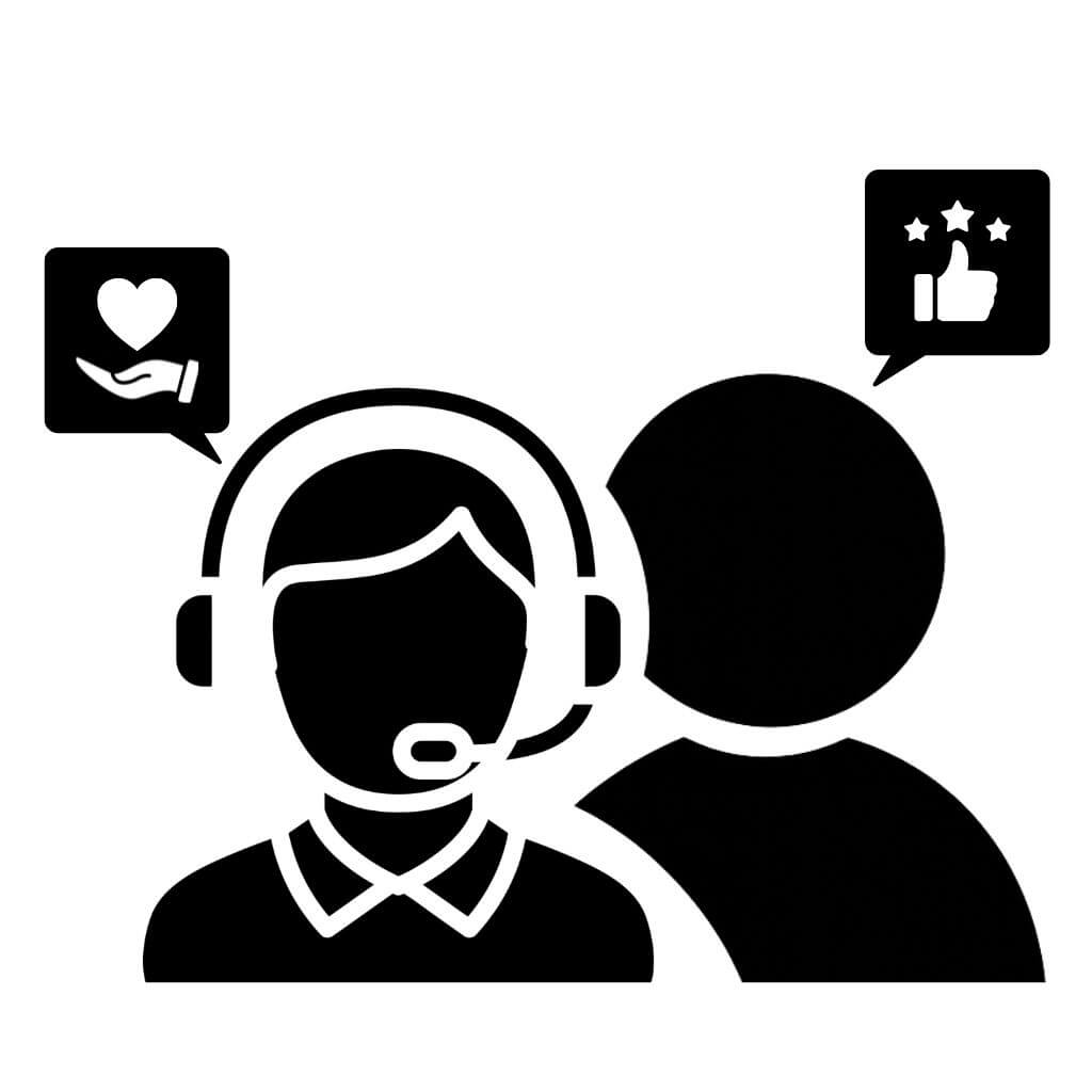 "Icône conseiller client représentant un accompagnement personnalisé"
