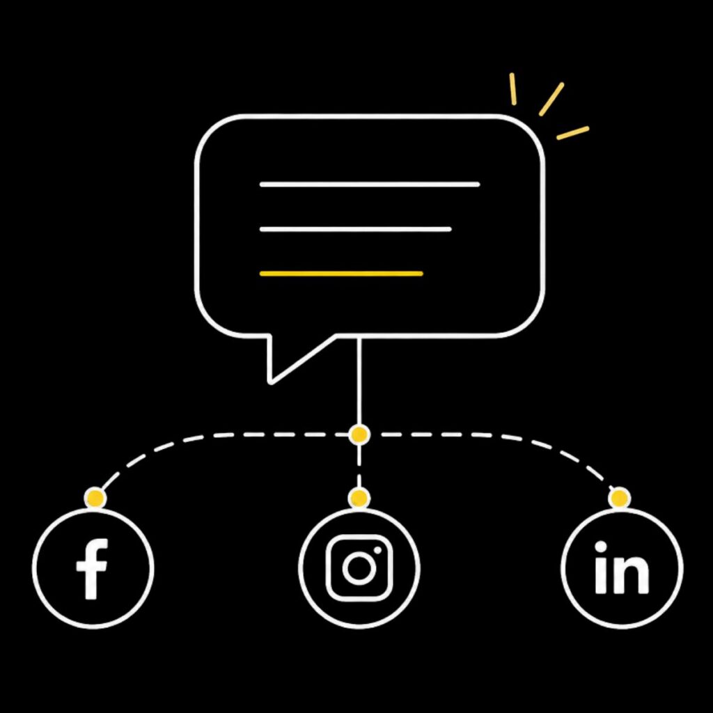 "Icône représentant l'accompagnement en communication digitale et réseaux sociaux"